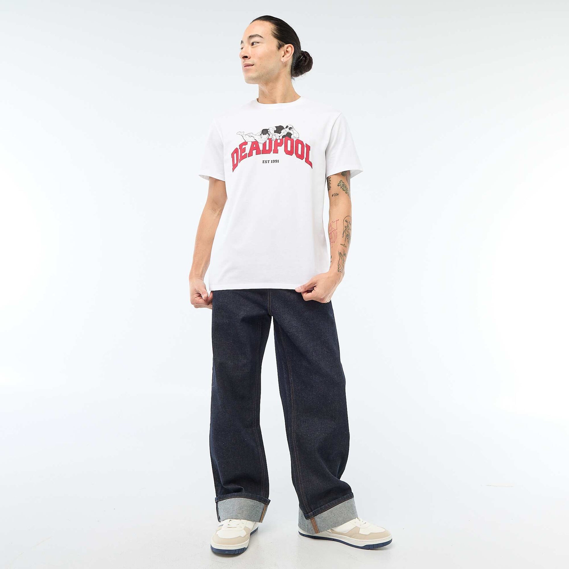 Camiseta 'Deadpool' 'Marvel' BLANCO