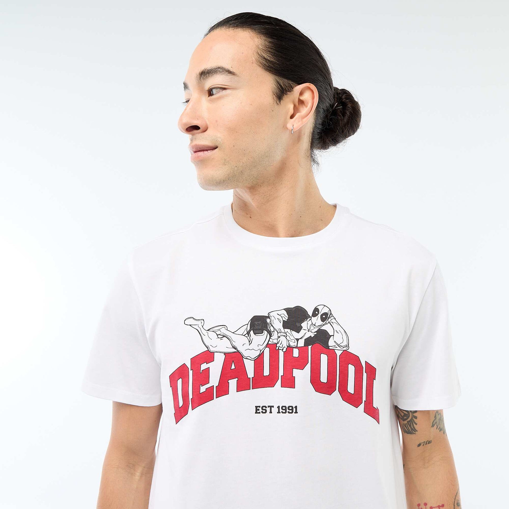 Camiseta 'Deadpool' 'Marvel' BLANCO