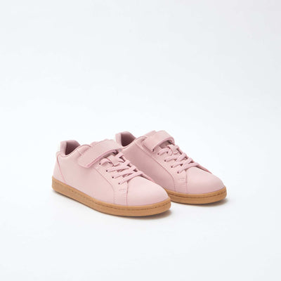 Zapatillas bajas de ante sintético con velcro ROSA