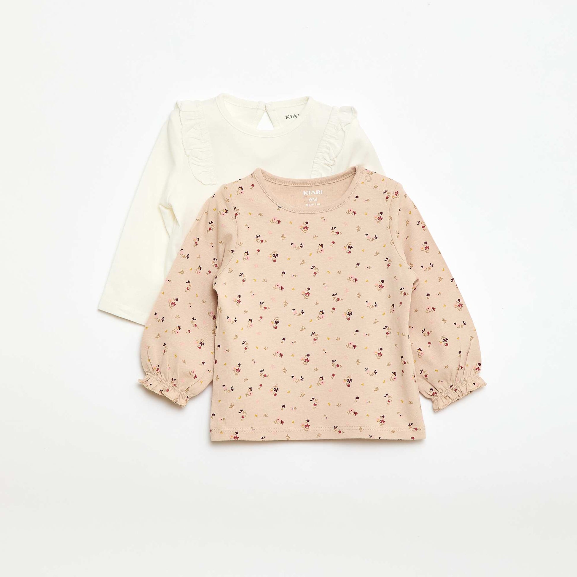 Pack de 2 camisetas estampadas BEIGE