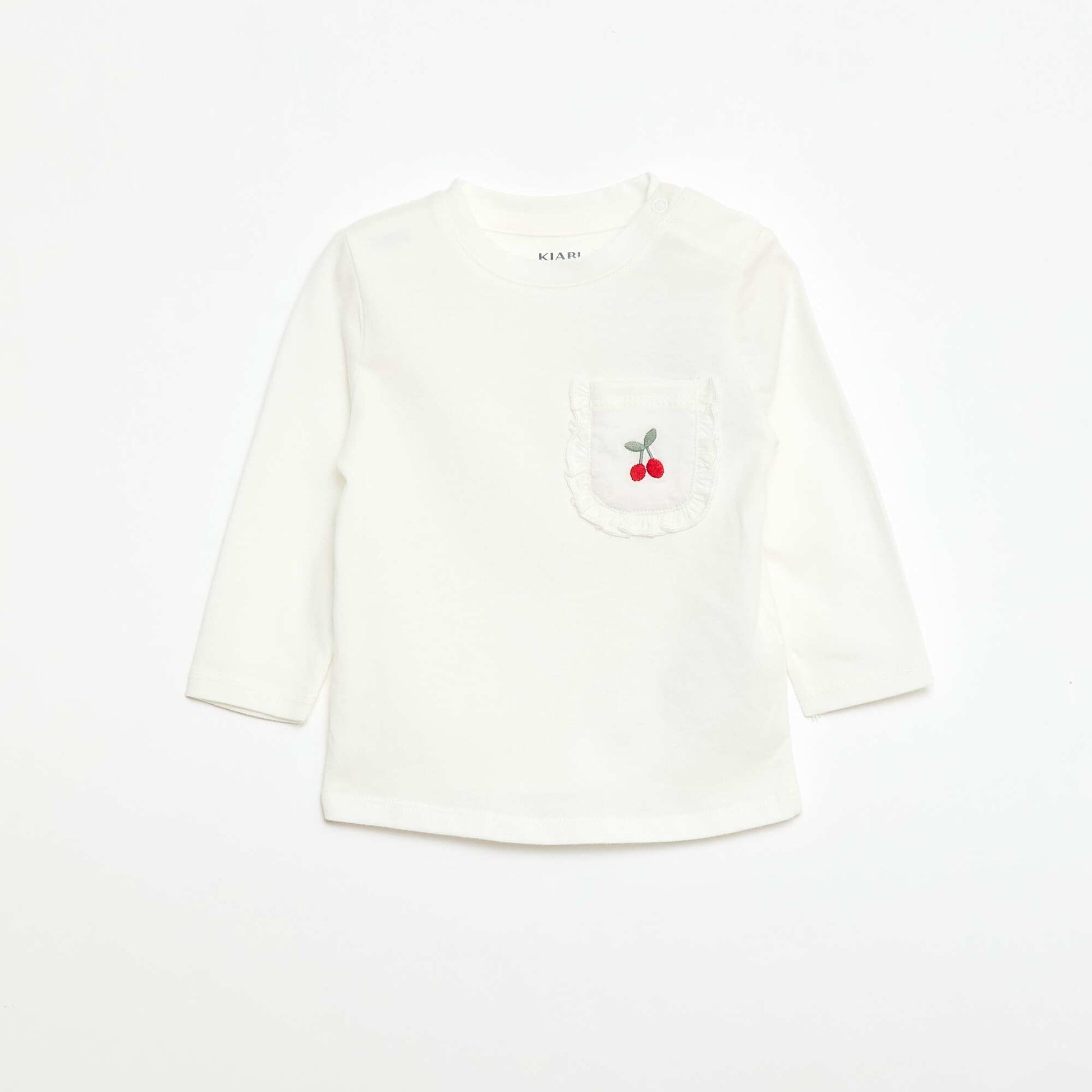 Camiseta con bolsillo fantasía BLANCO