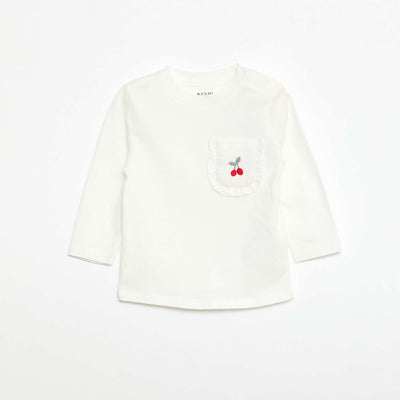 Camiseta con bolsillo fantasía BLANCO