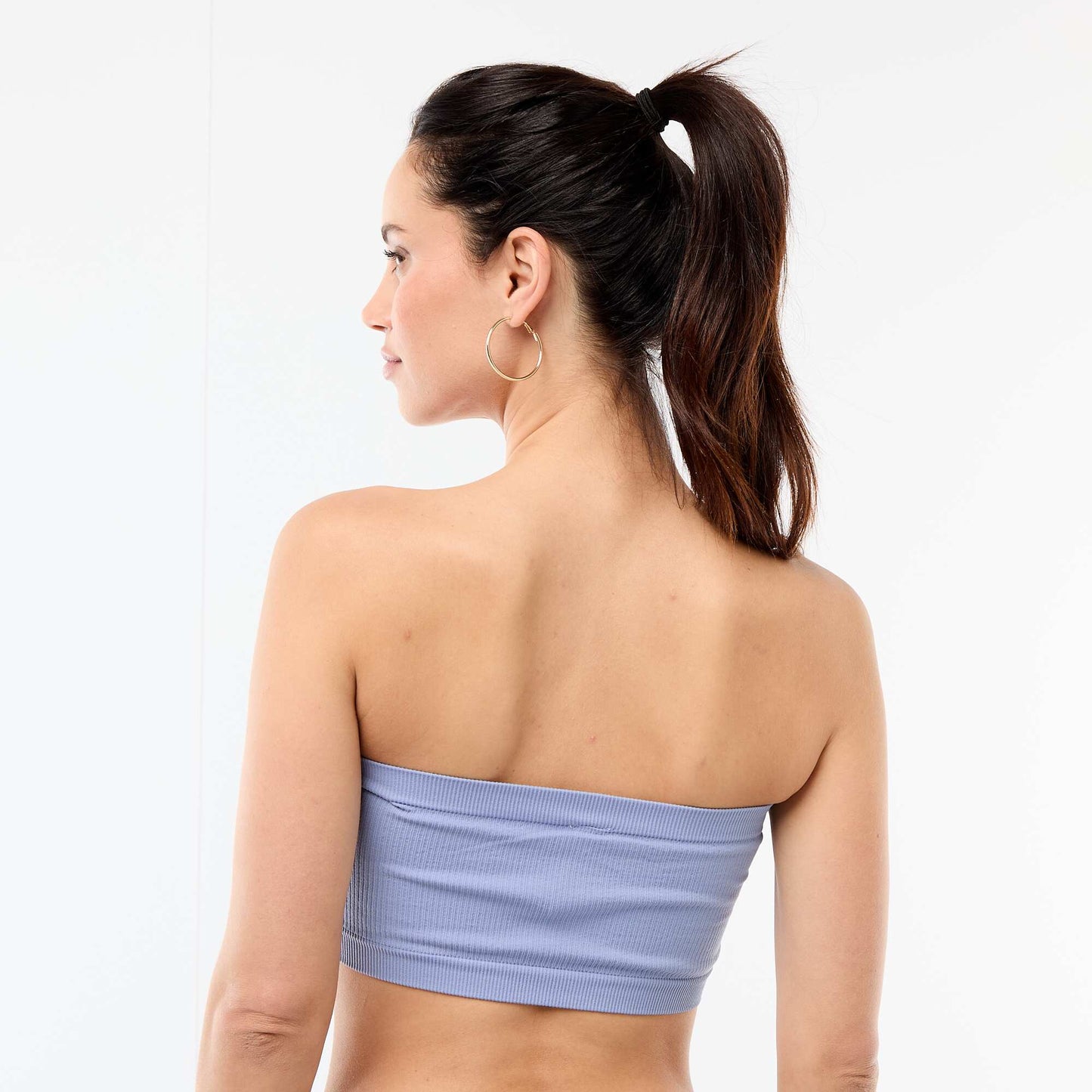 pack de 2 bandeau de canalé sin costuras AZUL