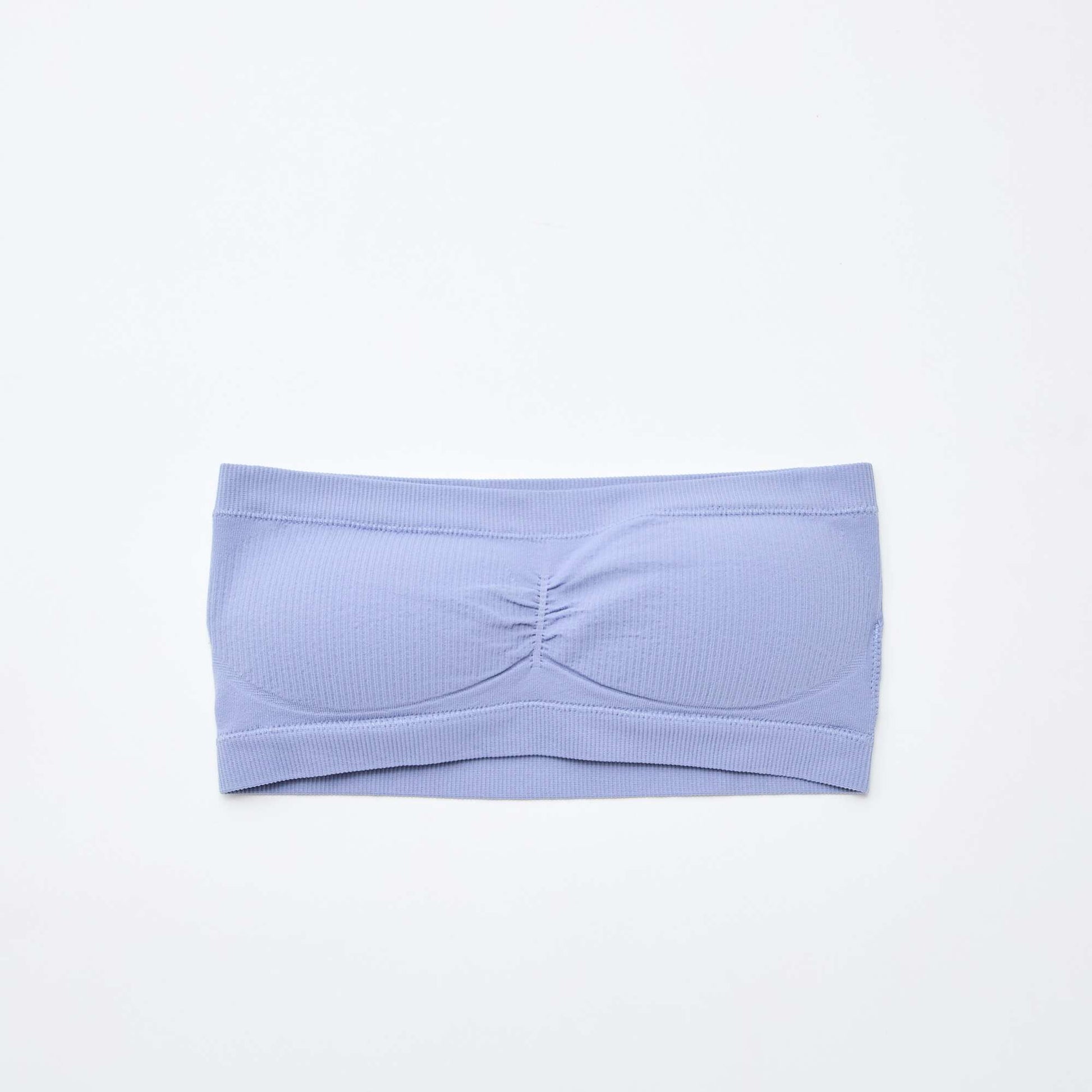 pack de 2 bandeau de canalé sin costuras AZUL