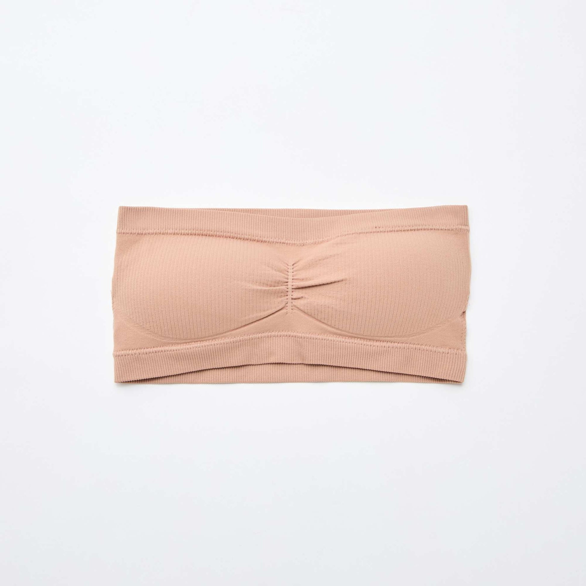 pack de 2 bandeaus de canalé sin costuras BEIGE