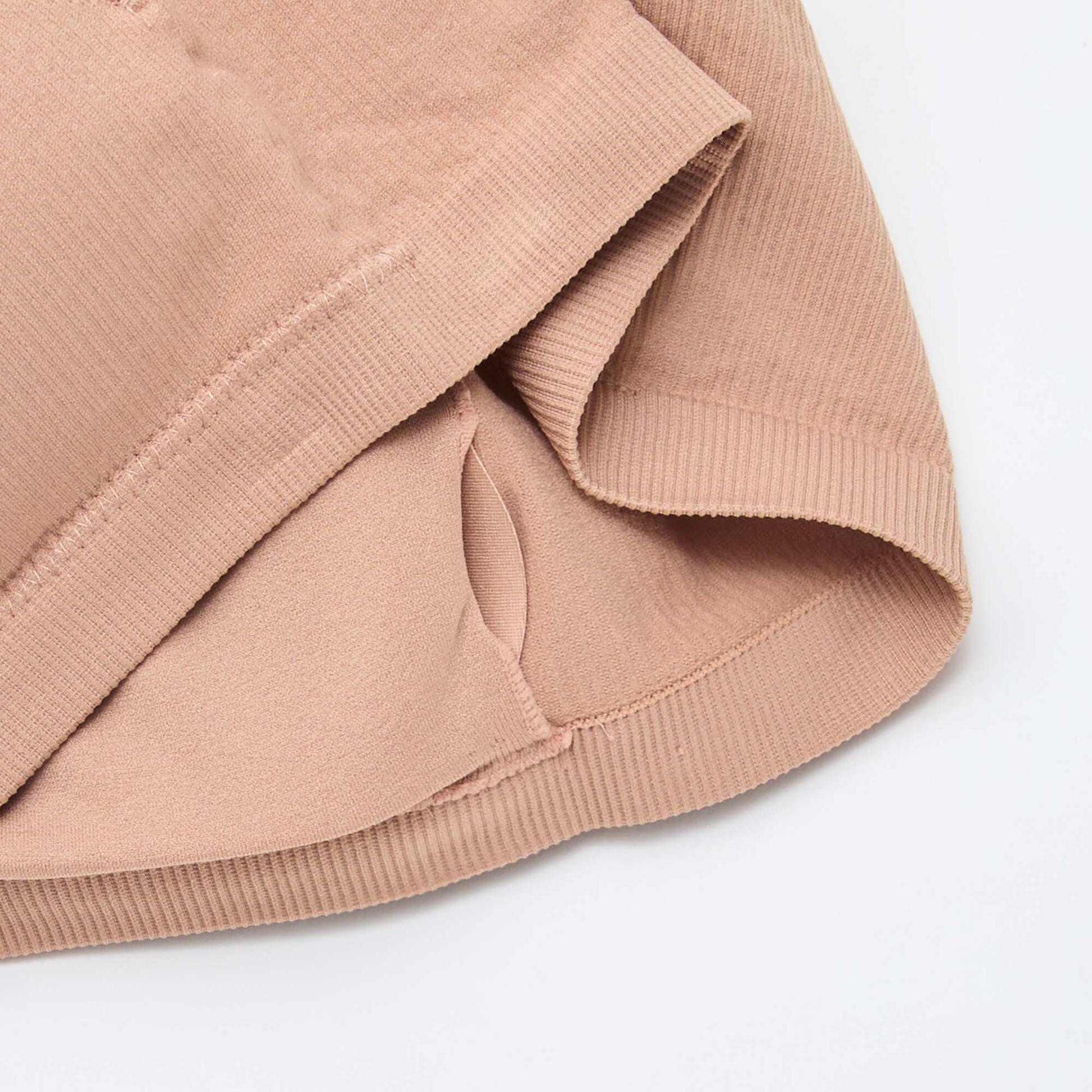 pack de 2 bandeaus de canalé sin costuras BEIGE