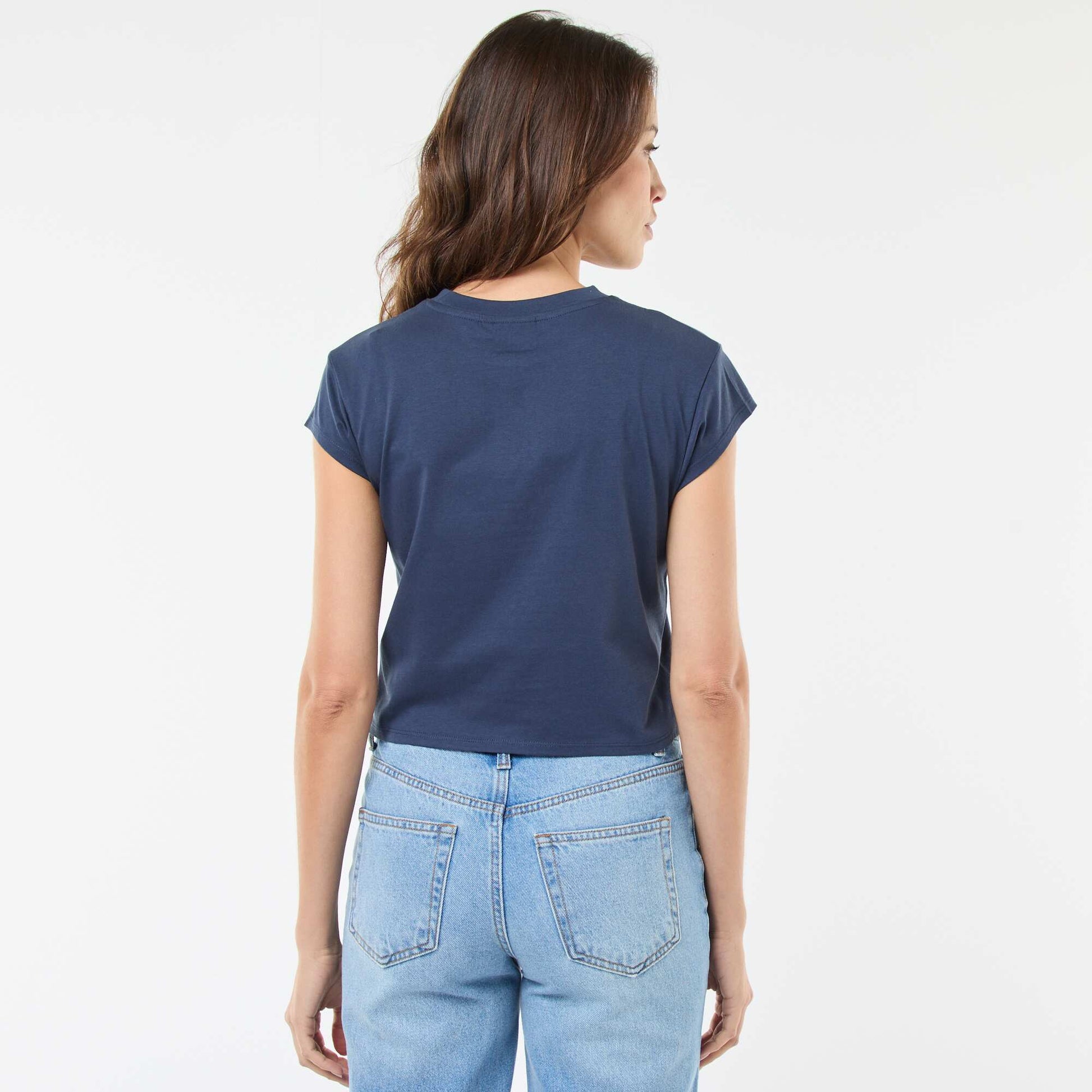 Camiseta estampada 'Disney' 'Stitch' de algodón AZUL
