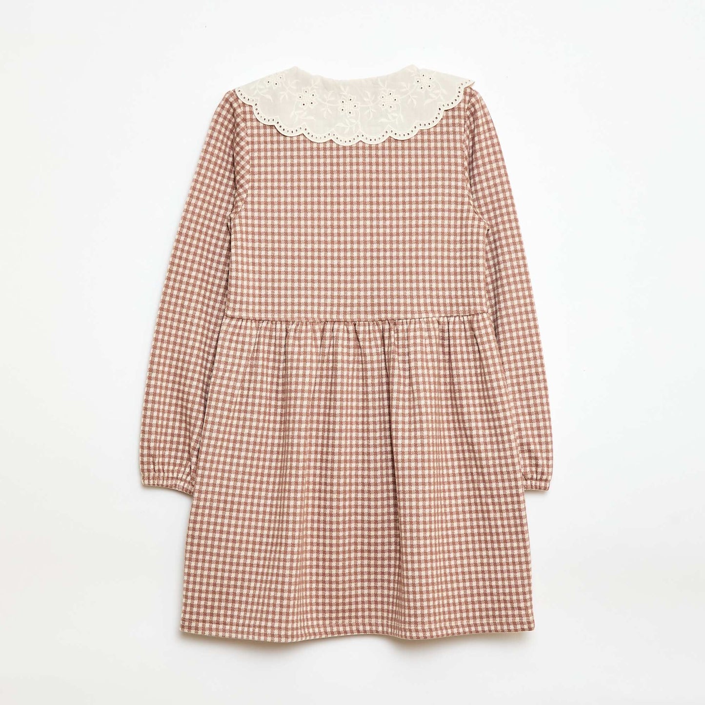 Vestido de punto jacquard con cuello Claudine BEIGE