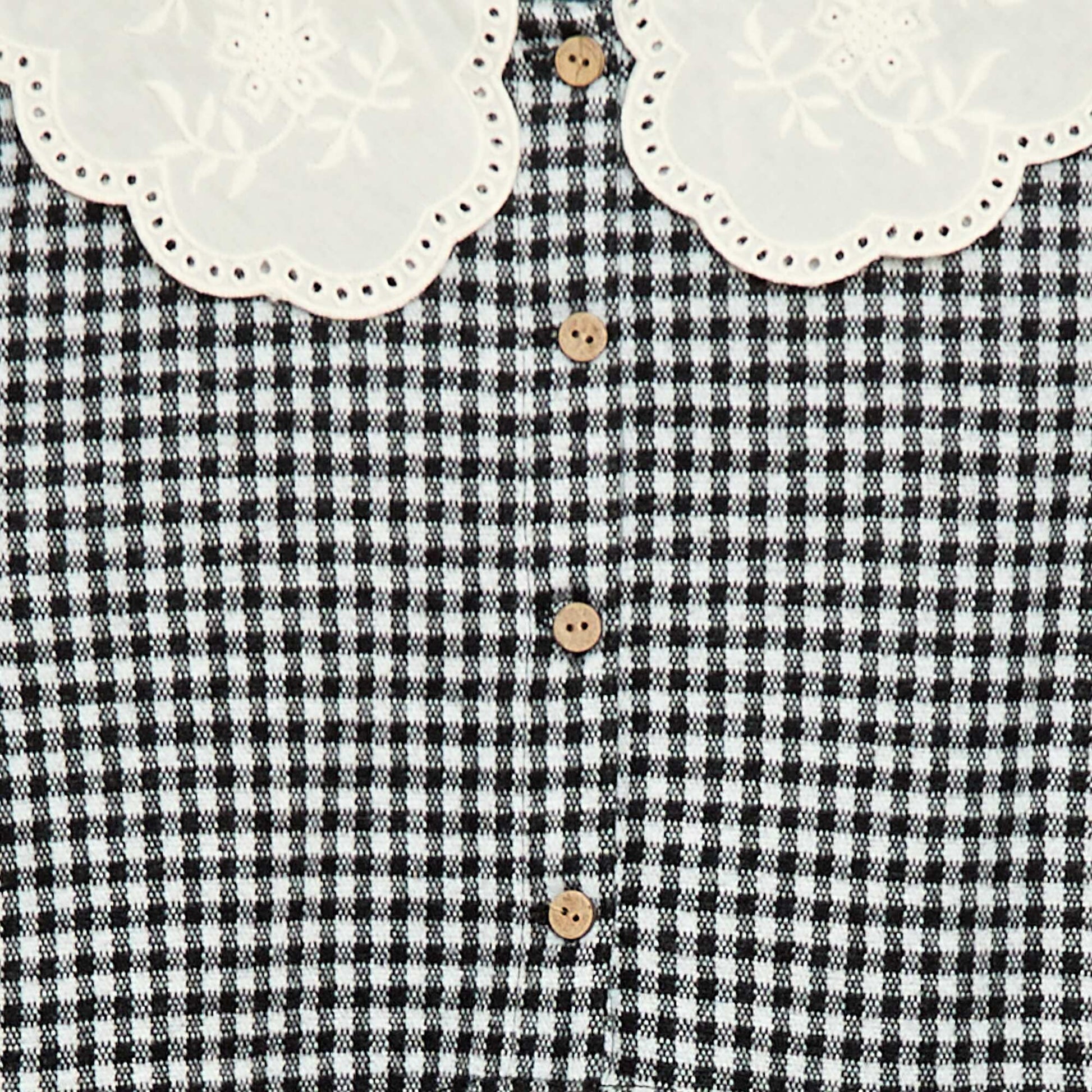 Vestido de punto jacquard con cuello Claudine NEGRO