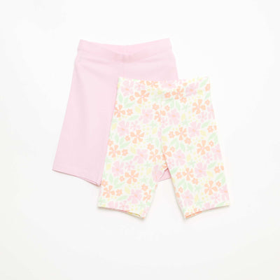 Pack de 2 pantalones cortos ciclistas ROSA