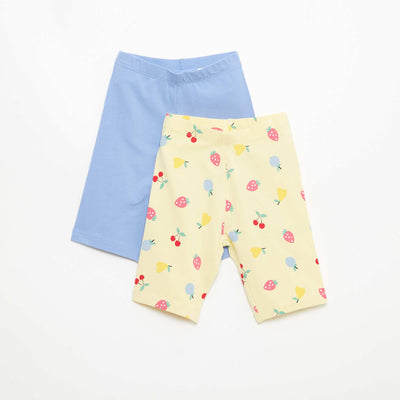 Pack de 2 pantalones cortos ciclistas AZUL