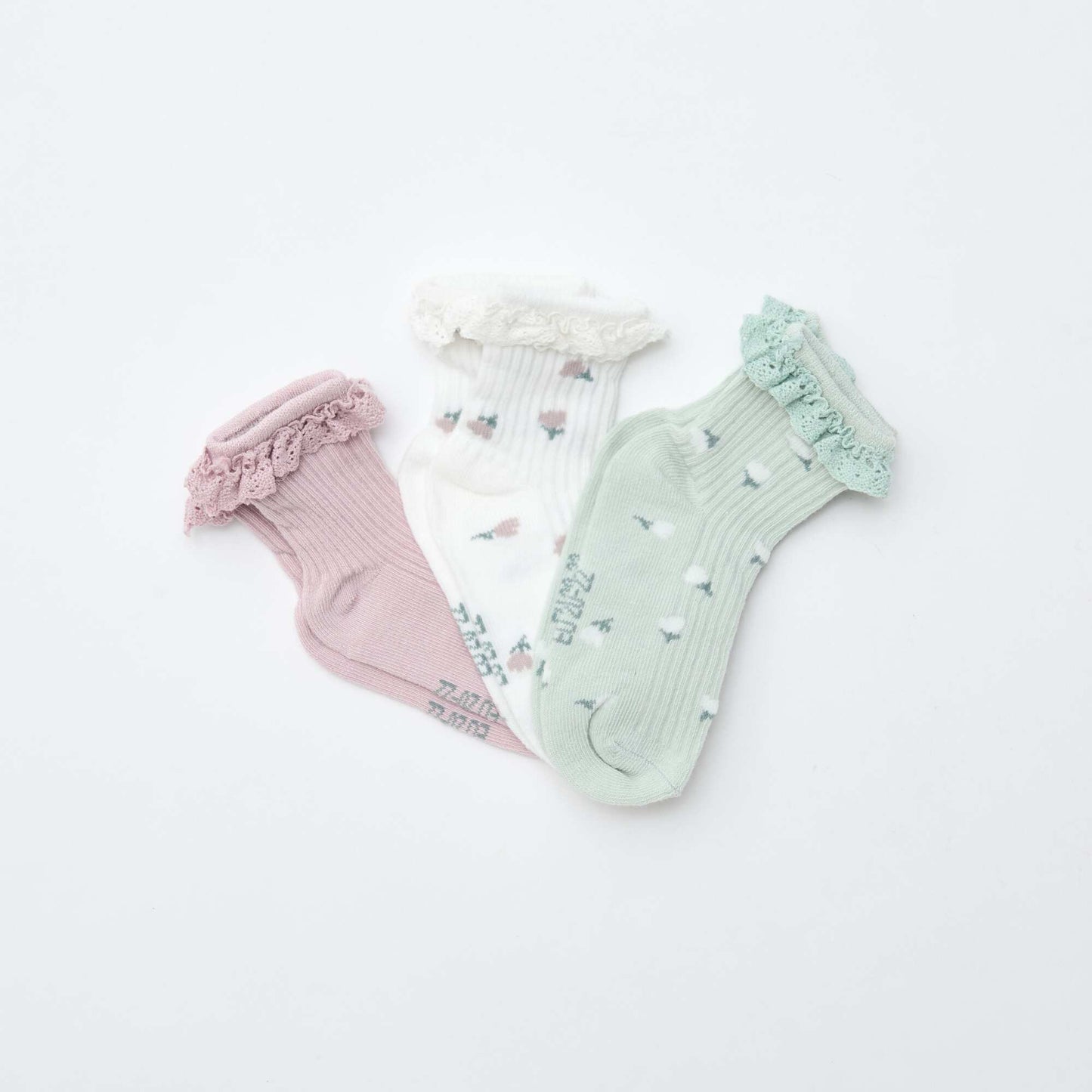 Lote de 3 medias estampados VERDE