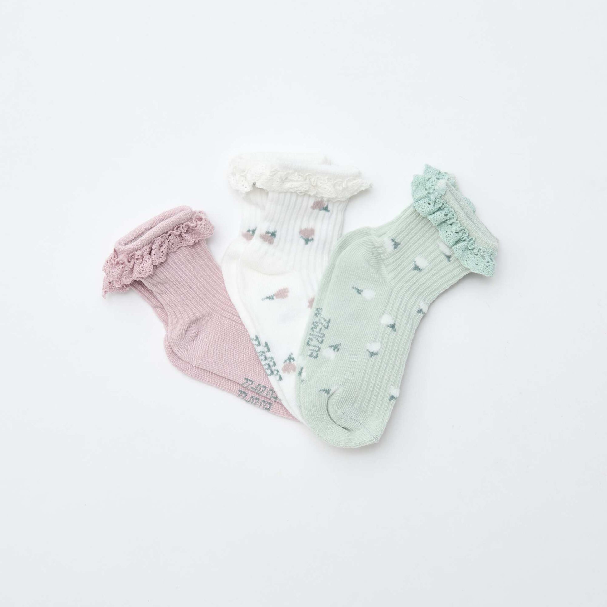 Lote de 3 medias estampados VERDE