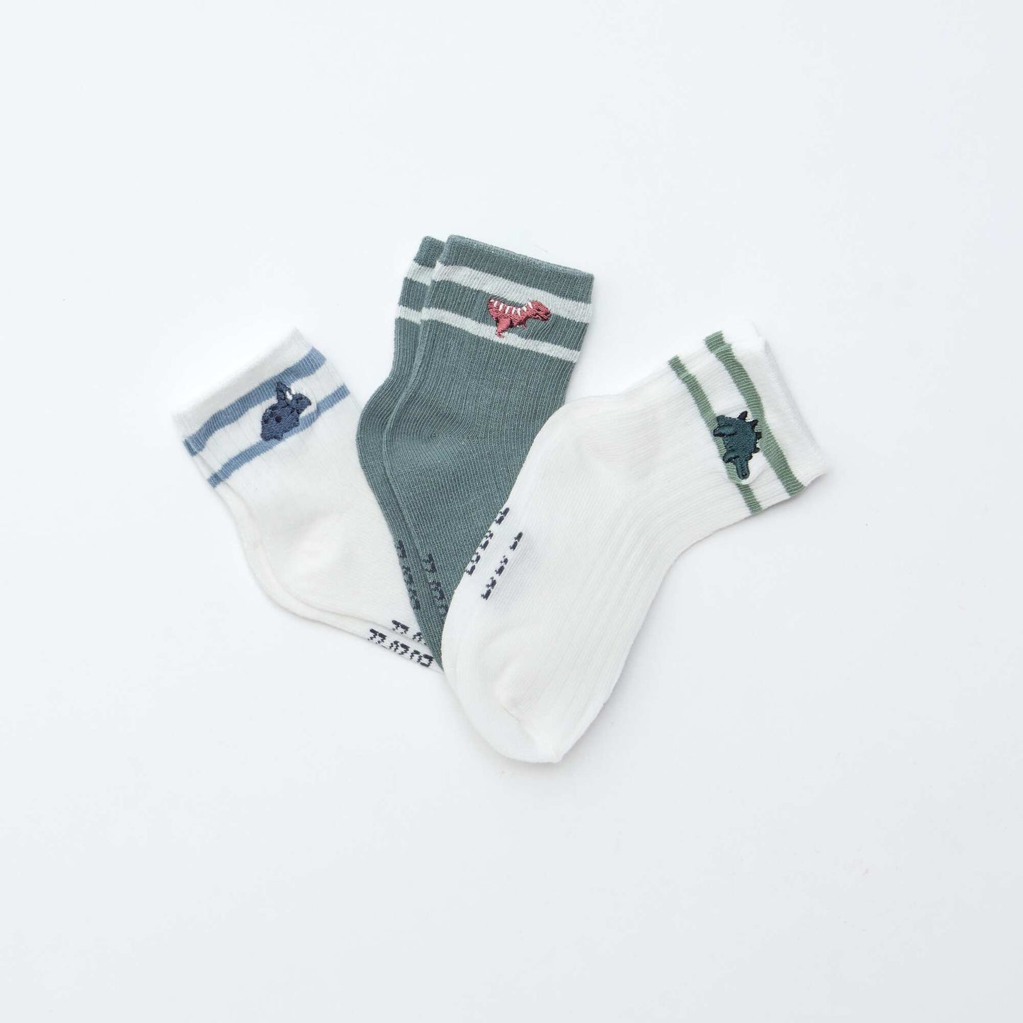 Lote de 3 pares de medias de punto elástico BLANCO