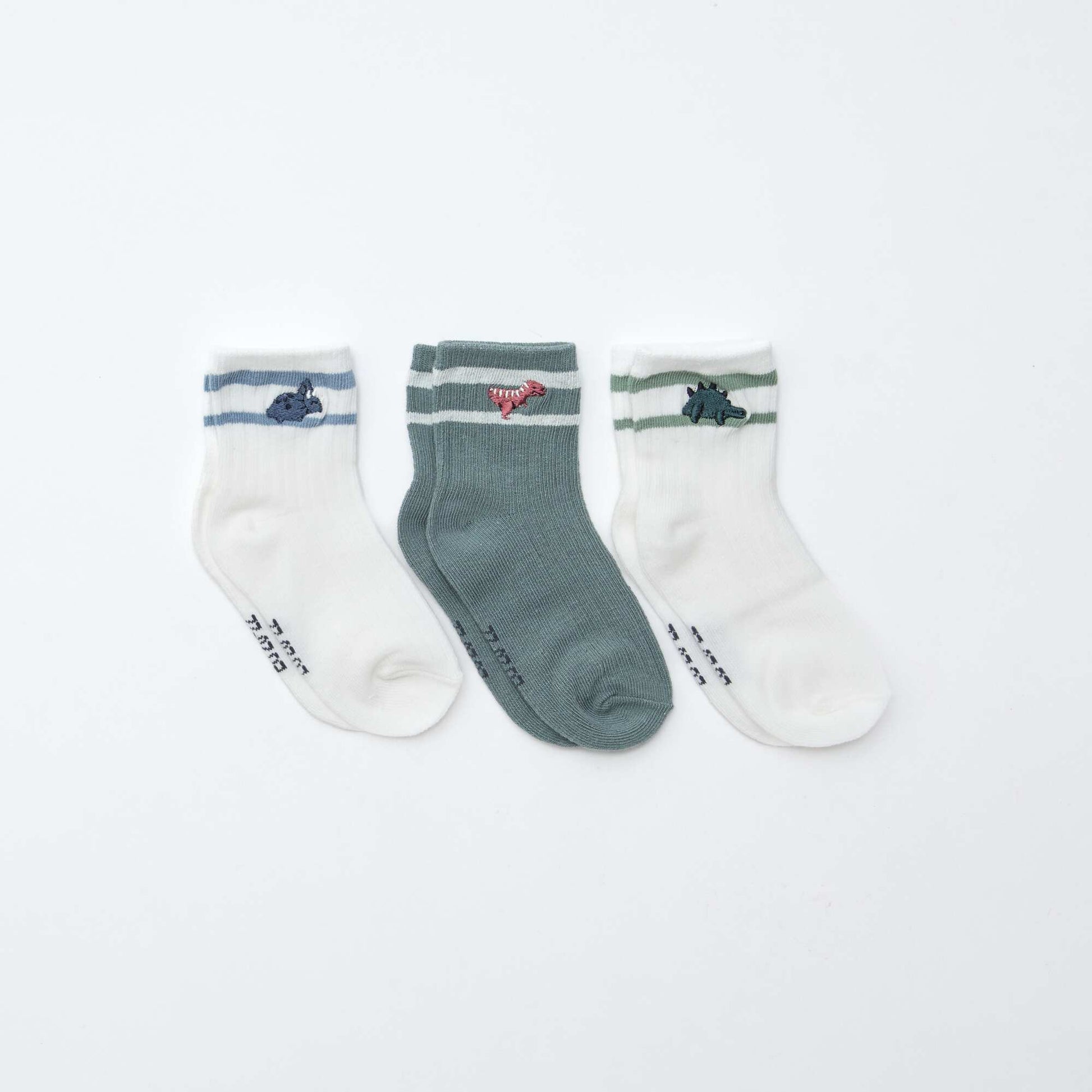 Lote de 3 pares de medias de punto elástico BLANCO