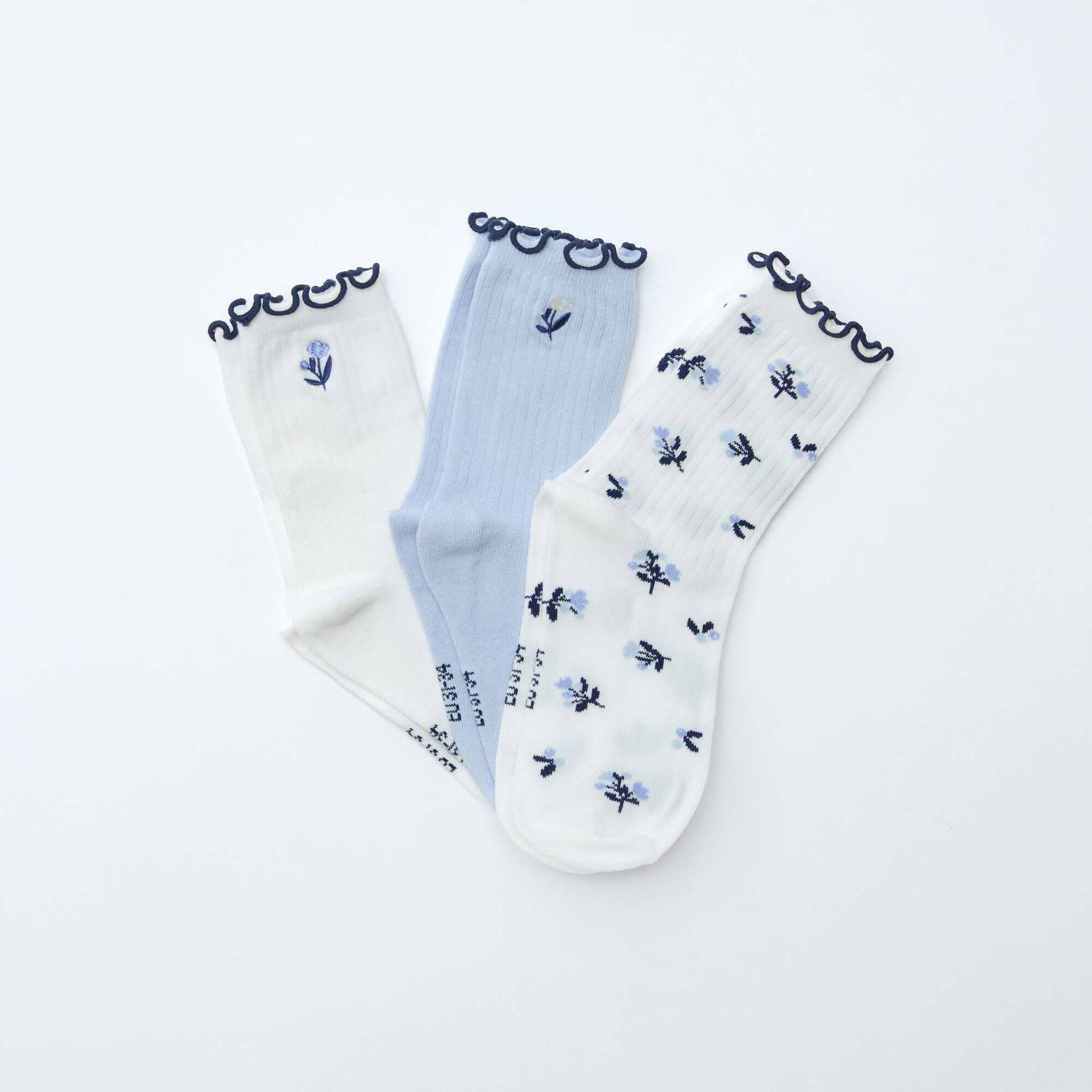 Pack de 3 medias estampados BLANCO