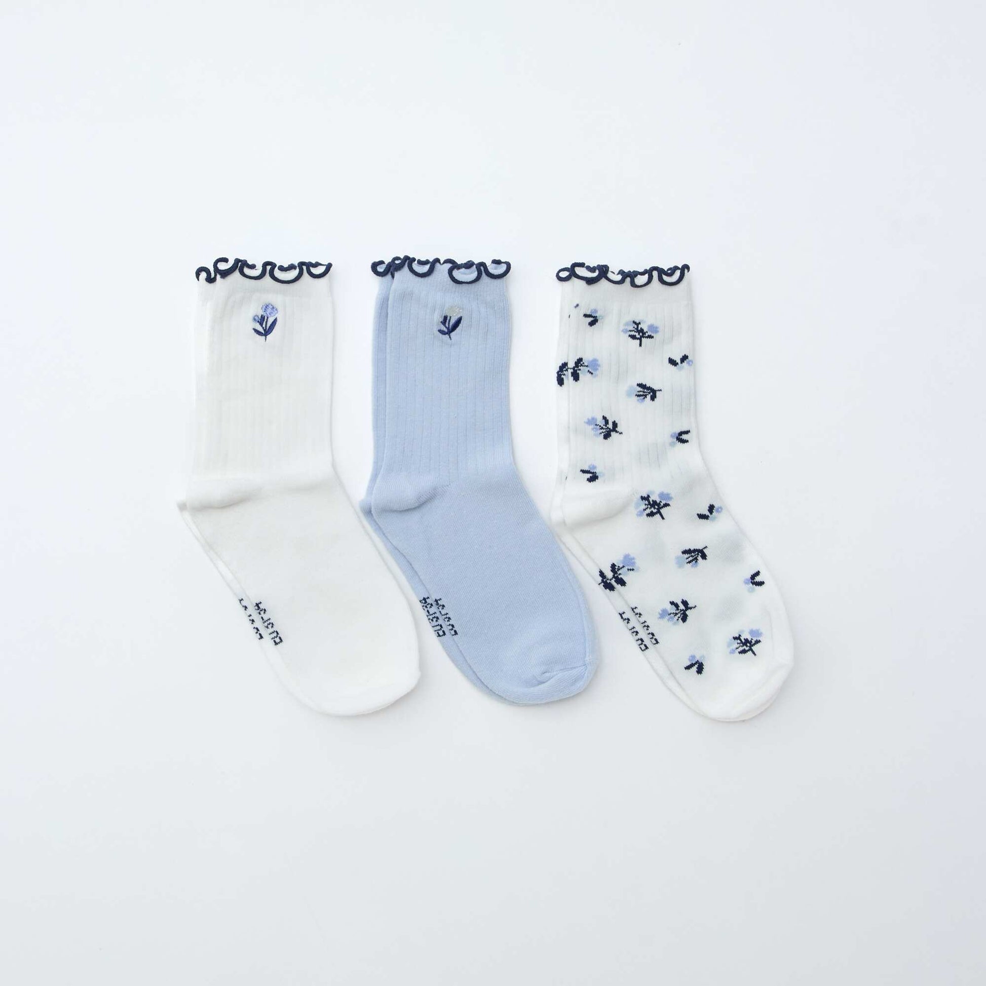 Pack de 3 medias estampados BLANCO