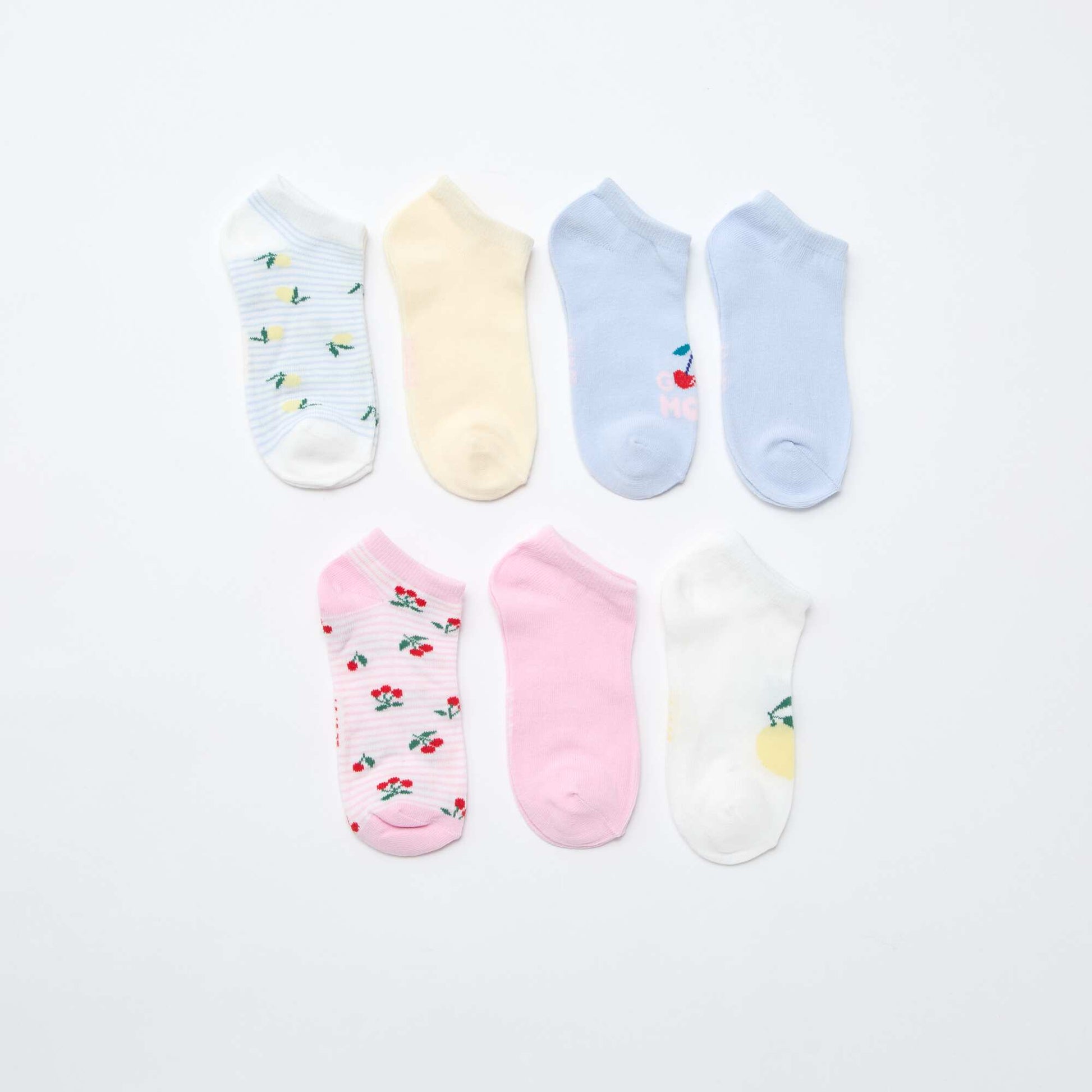 Pack de 7 pares de medias invisibles AZUL