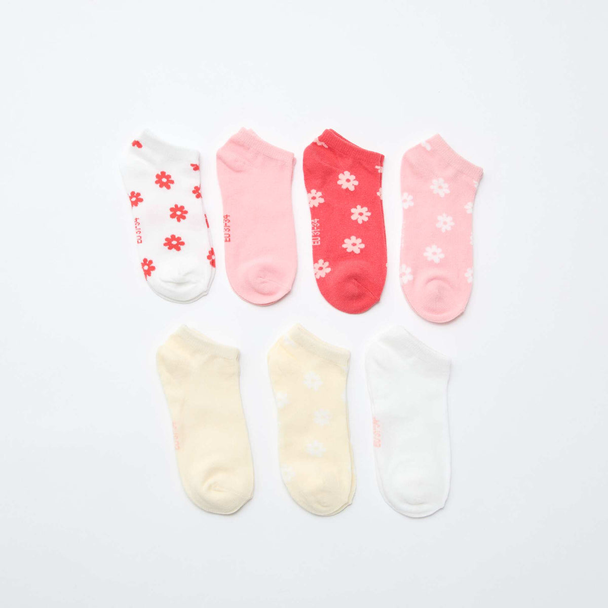 Pack de 7 pares de medias invisibles ROSA