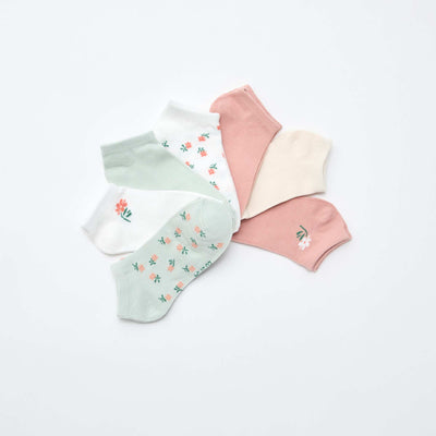 Pack de 7 pares de medias invisibles VERDE