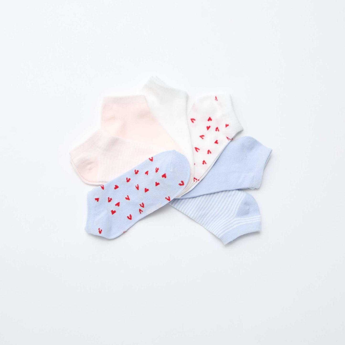 Pack de 7 pares de medias invisibles BLANCO