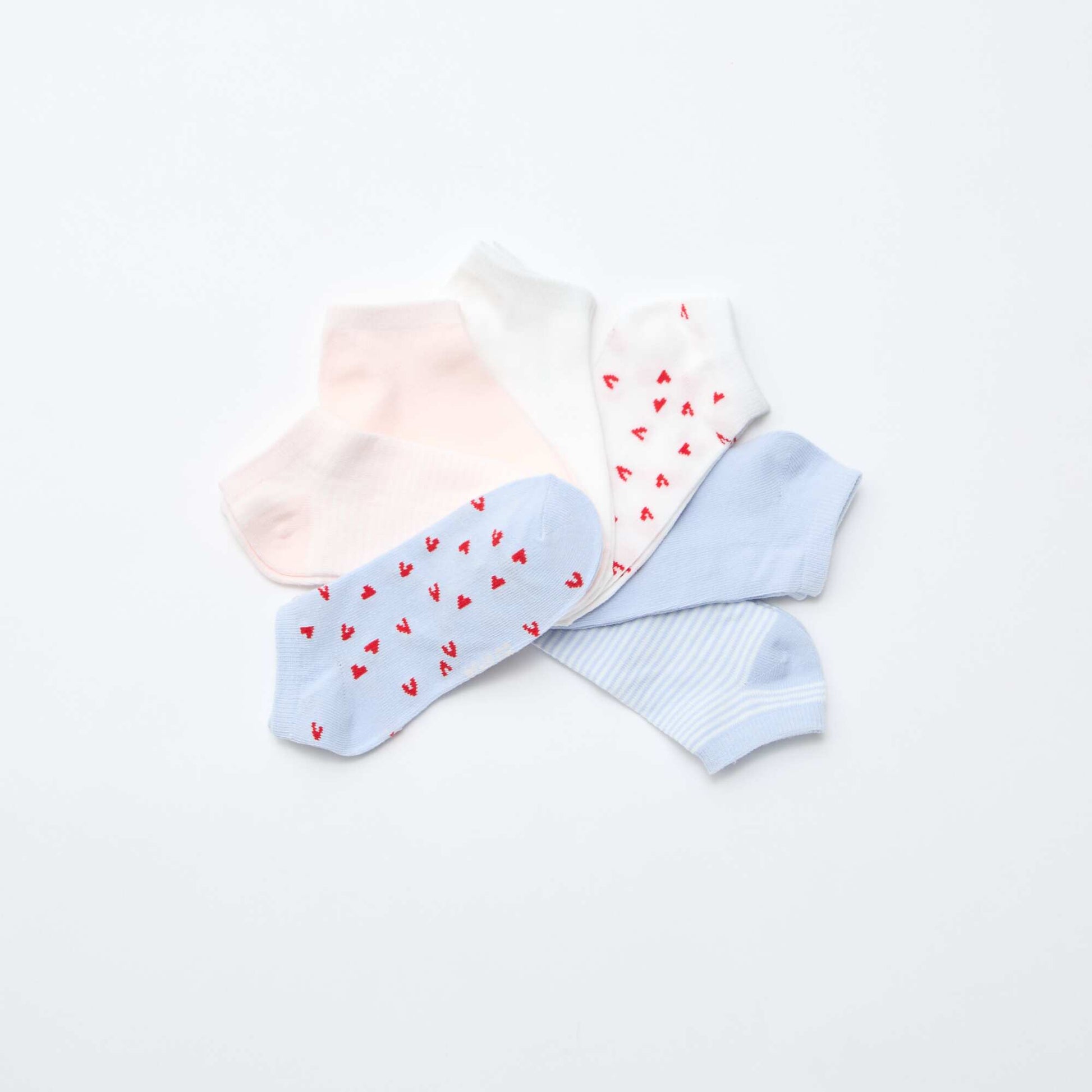 Pack de 7 pares de medias invisibles BLANCO