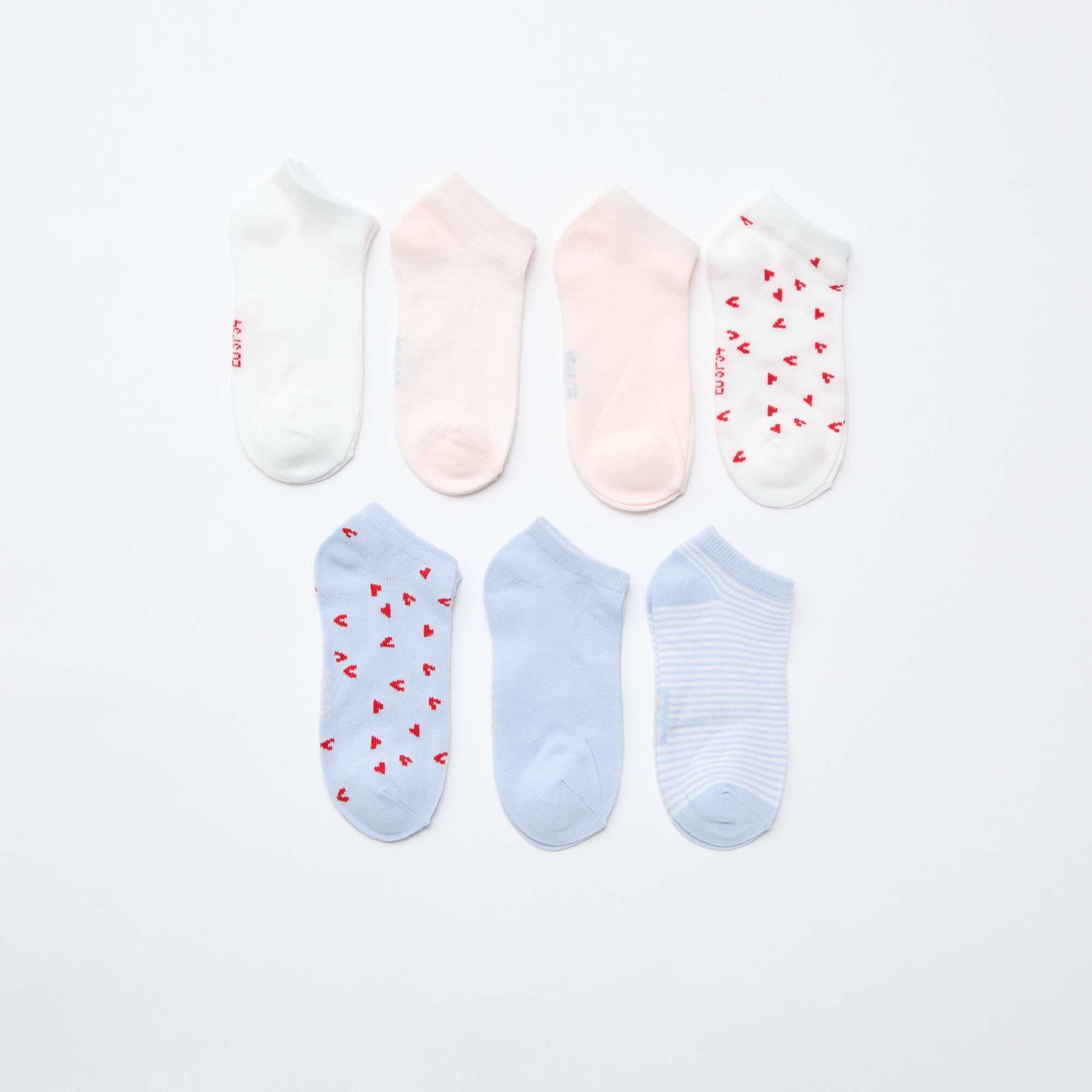 Pack de 7 pares de medias invisibles BLANCO