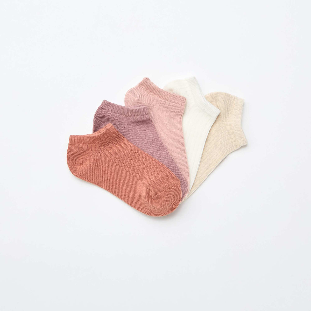 Pack de 5 pares de medias de algodón ROSA
