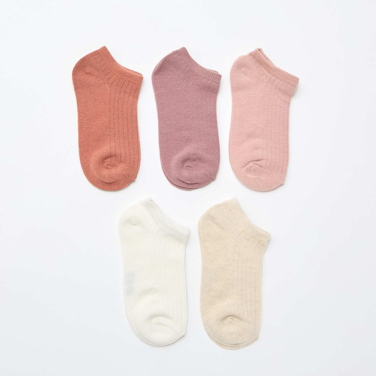 Pack de 5 pares de medias de algodón ROSA