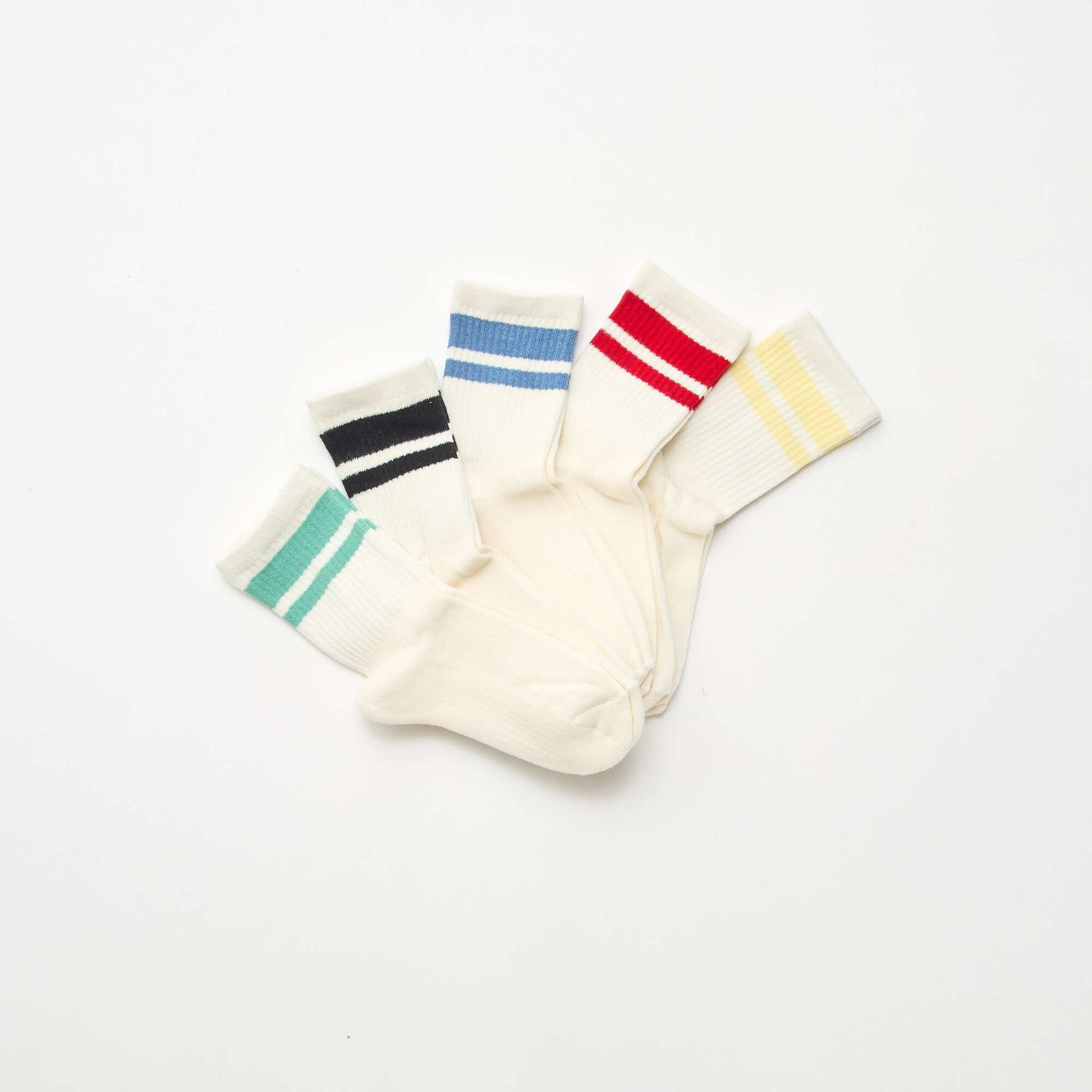 pack de 5 medias de algodón BLANCO