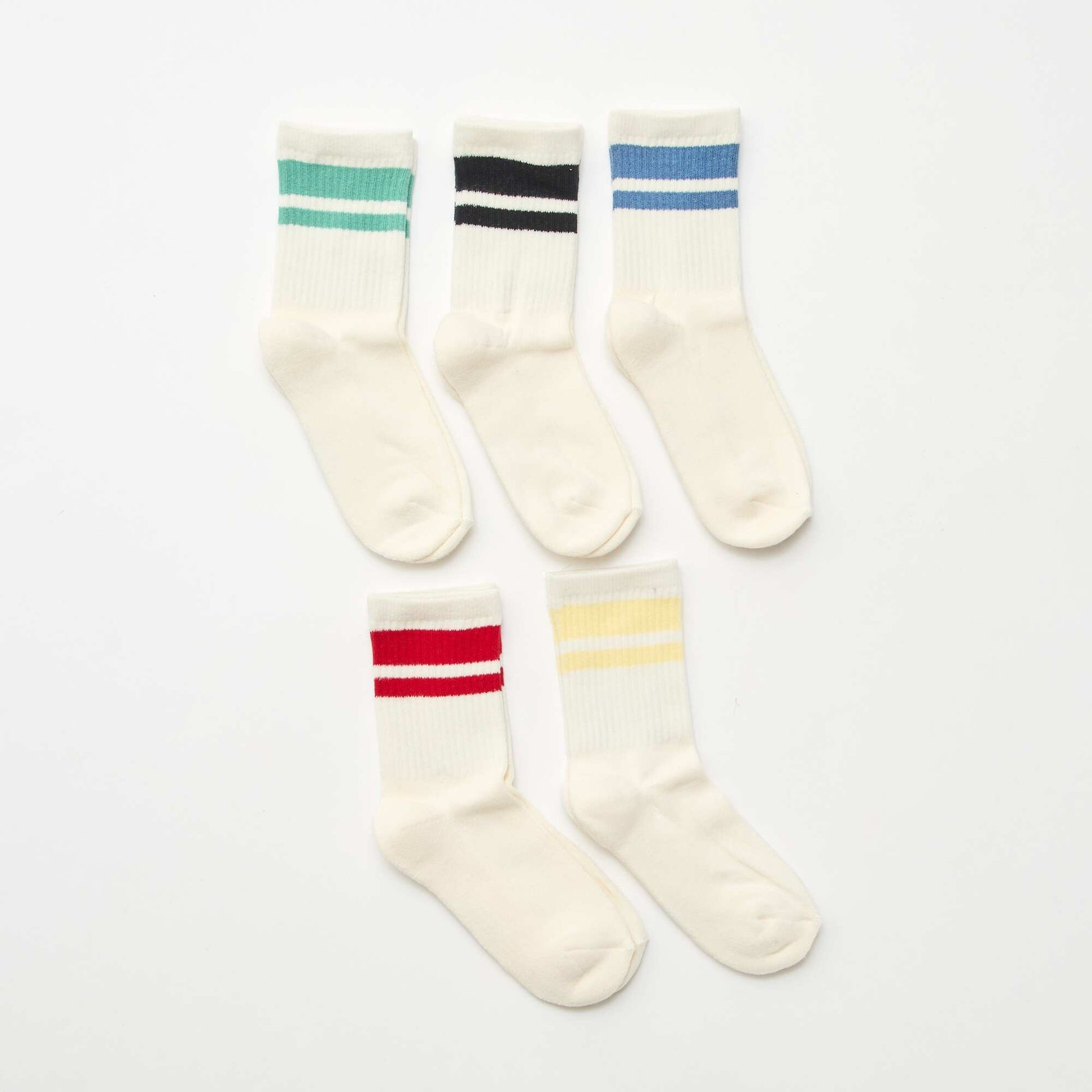 pack de 5 medias de algodón BLANCO