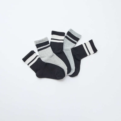 Pack de 5 medias de algodón NEGRO