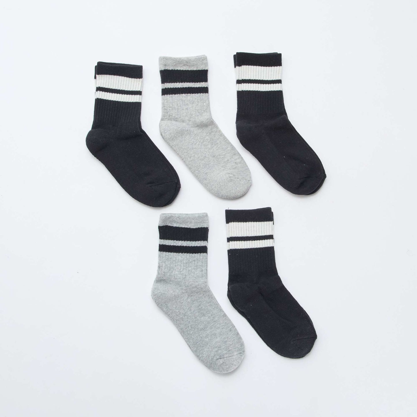 Pack de 5 medias de algodón NEGRO