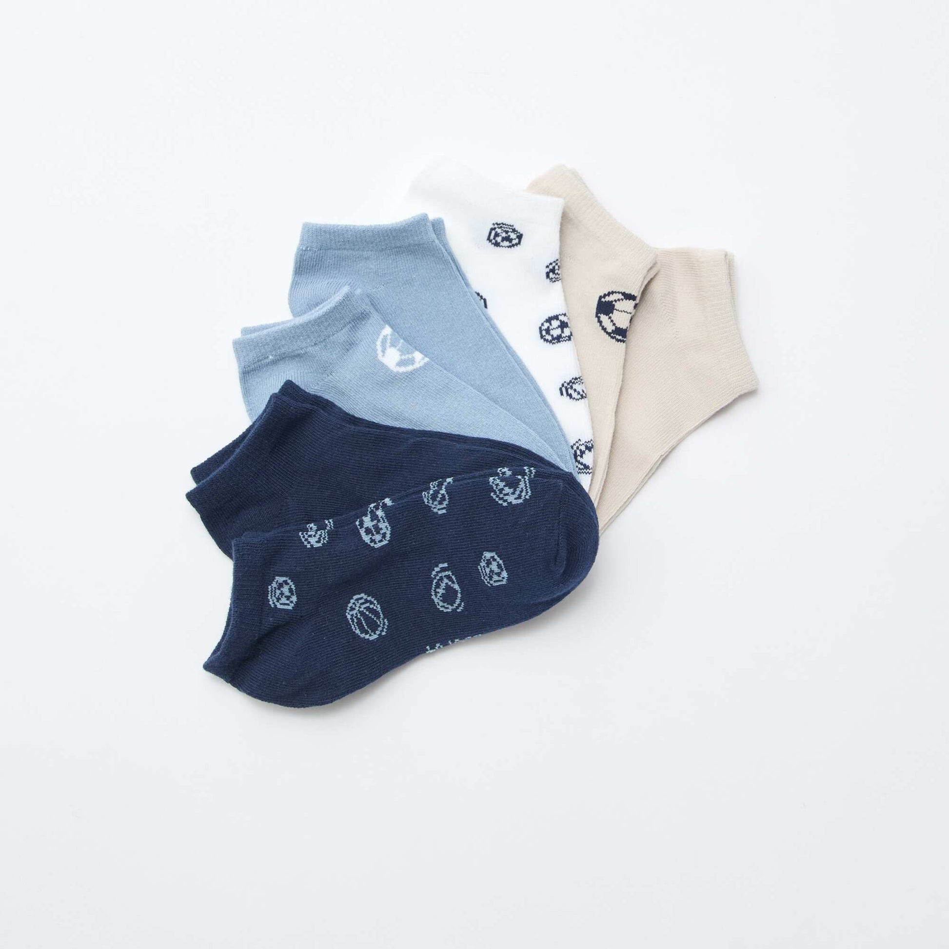 Pack de 7 pares de medias invisibles AZUL