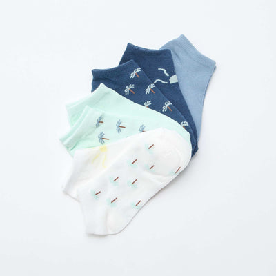 Pack de 7 pares de medias invisibles AZUL