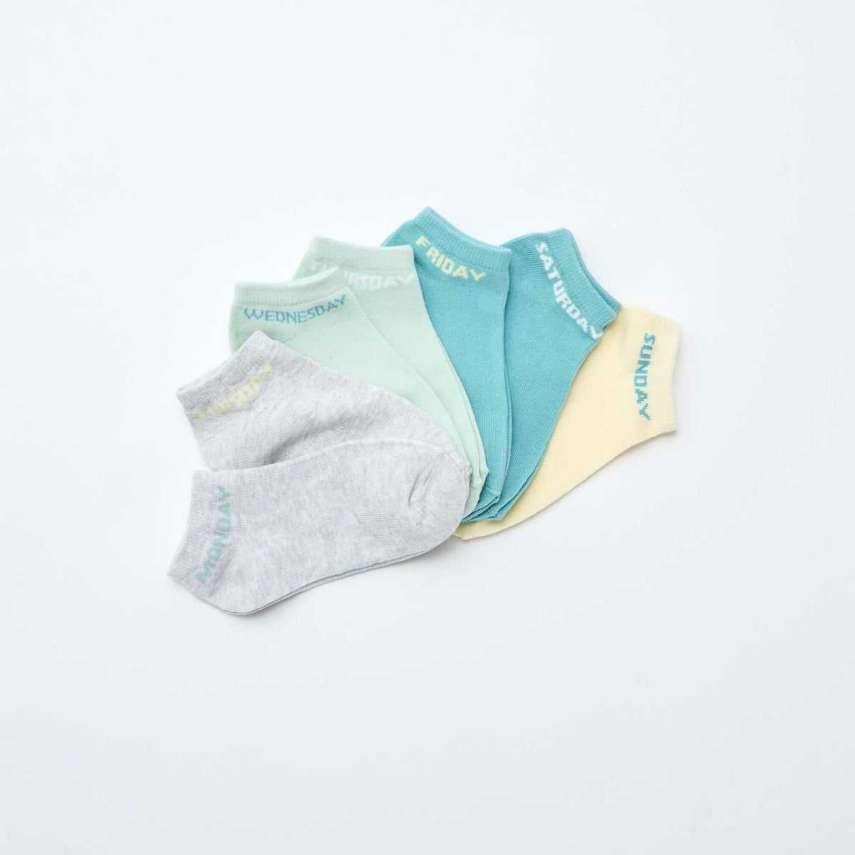 Pack de 7 pares de medias invisibles AZUL