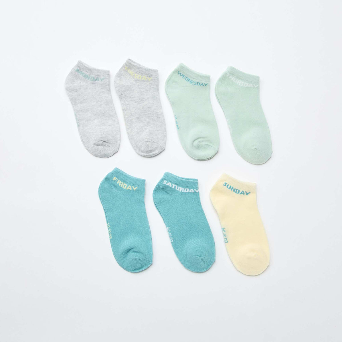 Pack de 7 pares de medias invisibles AZUL