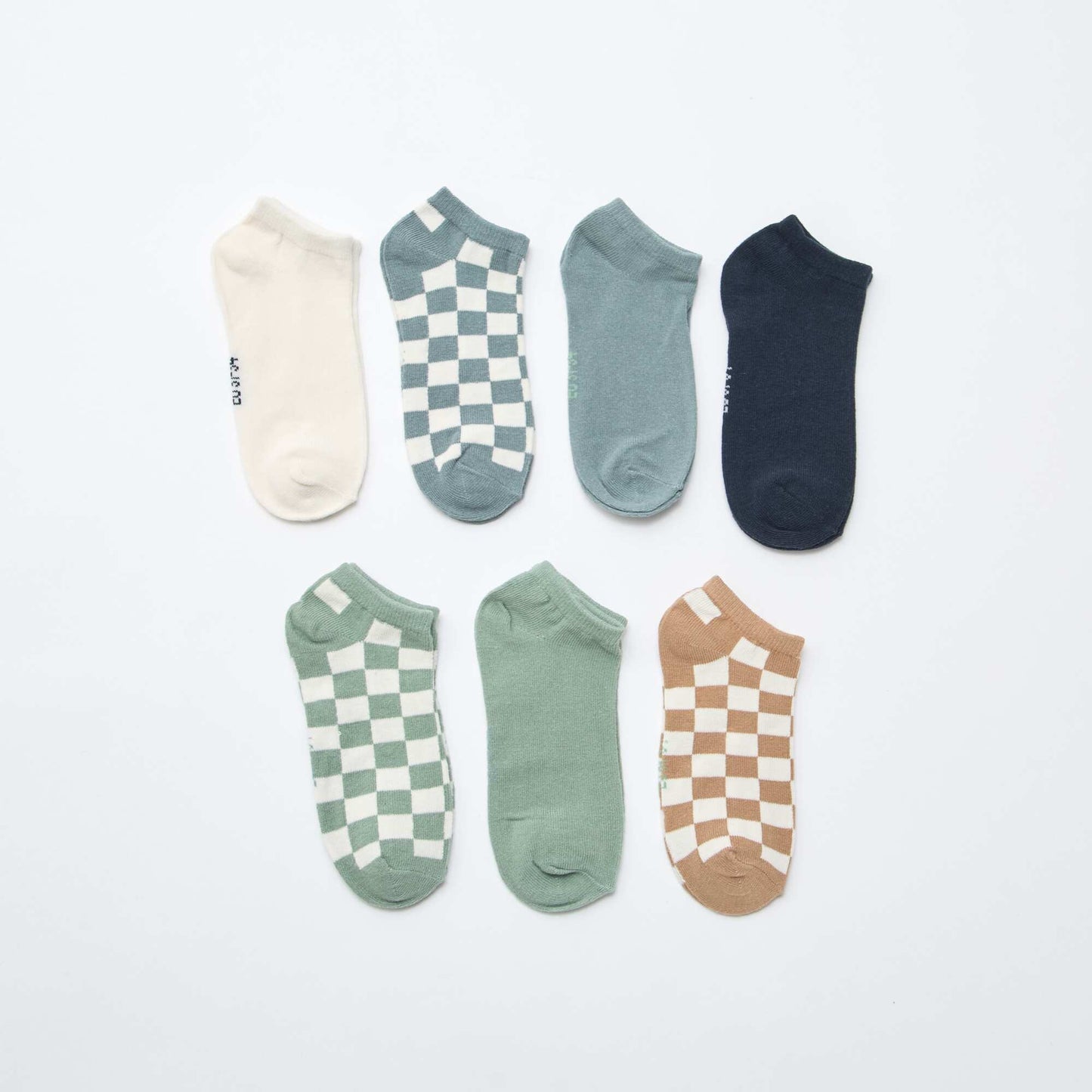 Pack de 7 pares de medias invisibles KAKI