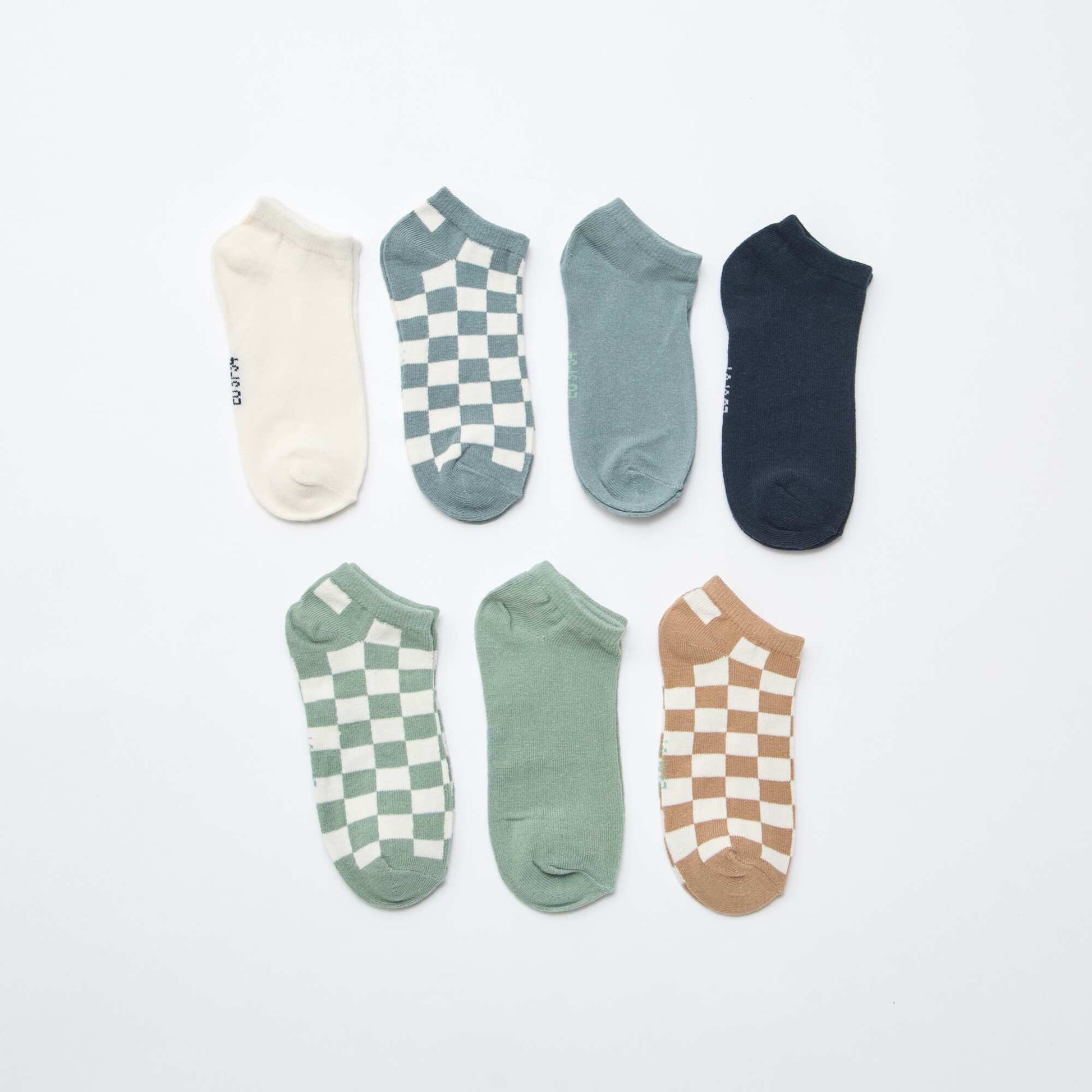 Pack de 7 pares de medias invisibles KAKI