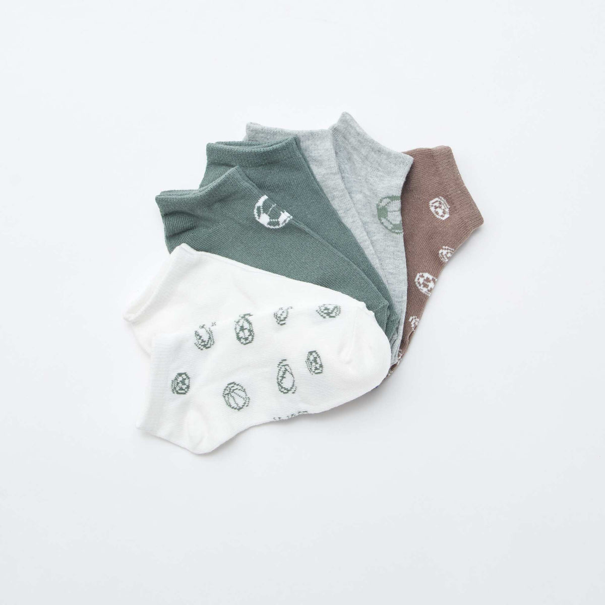 Pack de 7 pares de medias invisibles MARRON