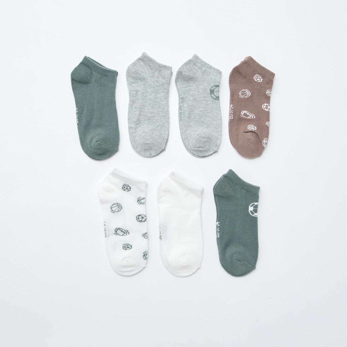 Pack de 7 pares de medias invisibles MARRON