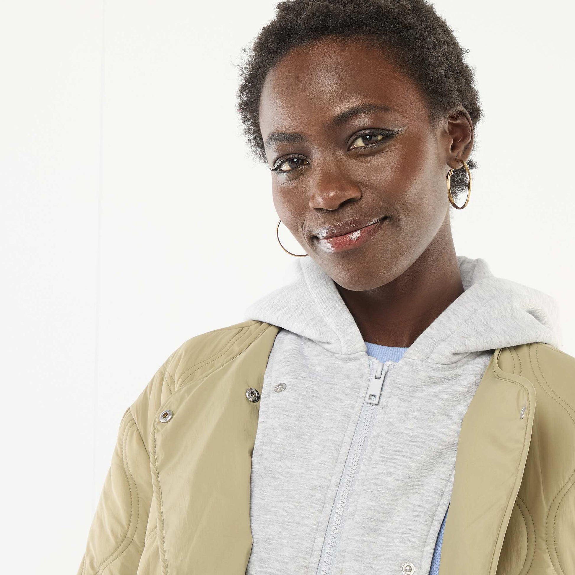 Campera acolchada con pechera extraíble VERDE