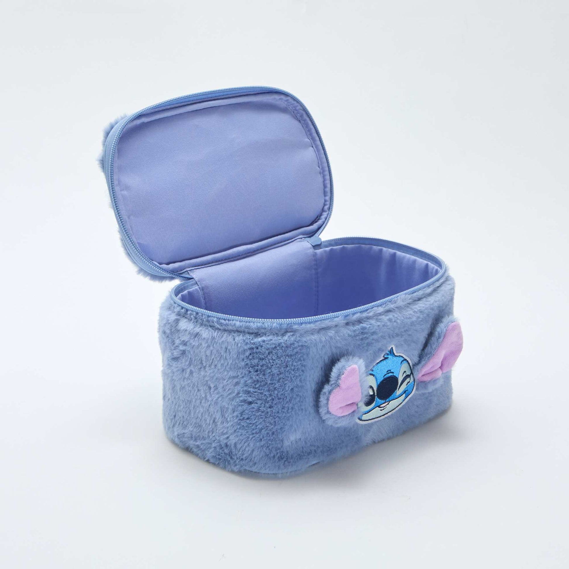 Neceser 'Stitch' de malla peluche AZUL