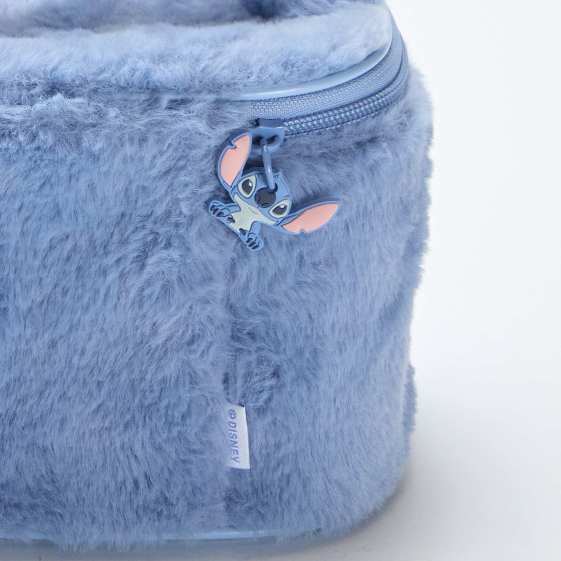 Neceser 'Stitch' de malla peluche AZUL