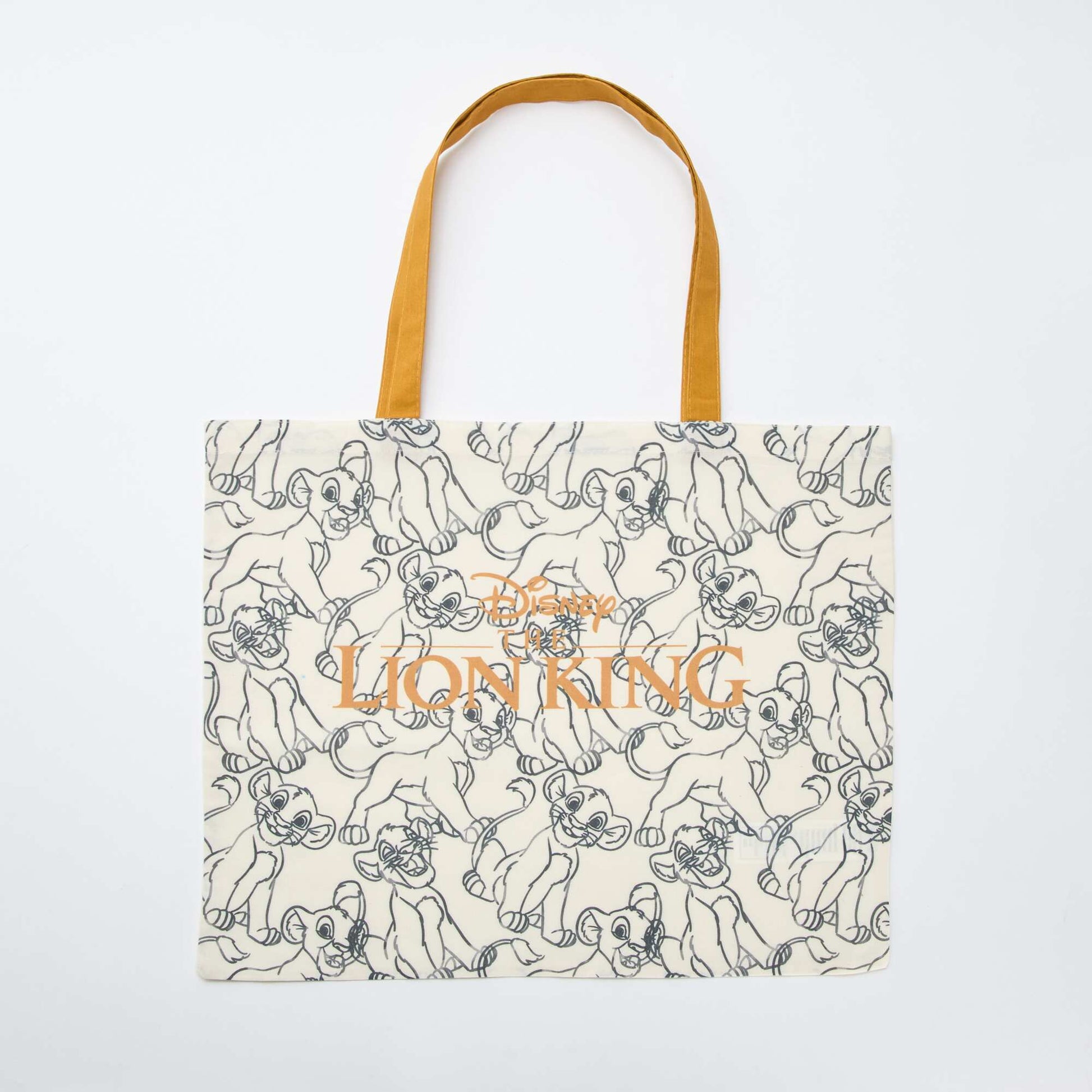 Bolso tote XL de tela 'Simba' BEIGE
