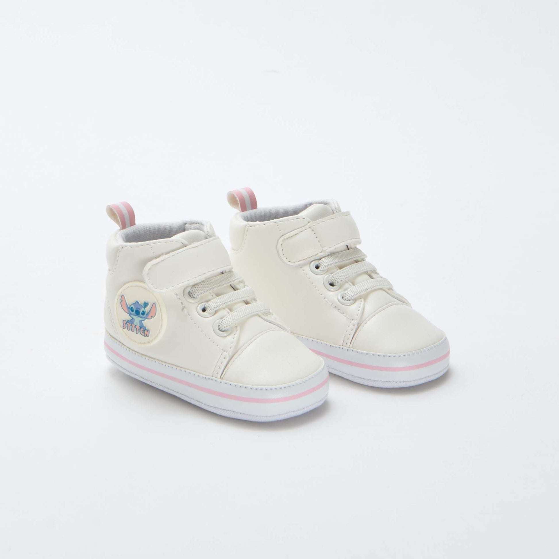 Zapatillas deportivas altas de imitación de cuero 'Stitch' AZUL