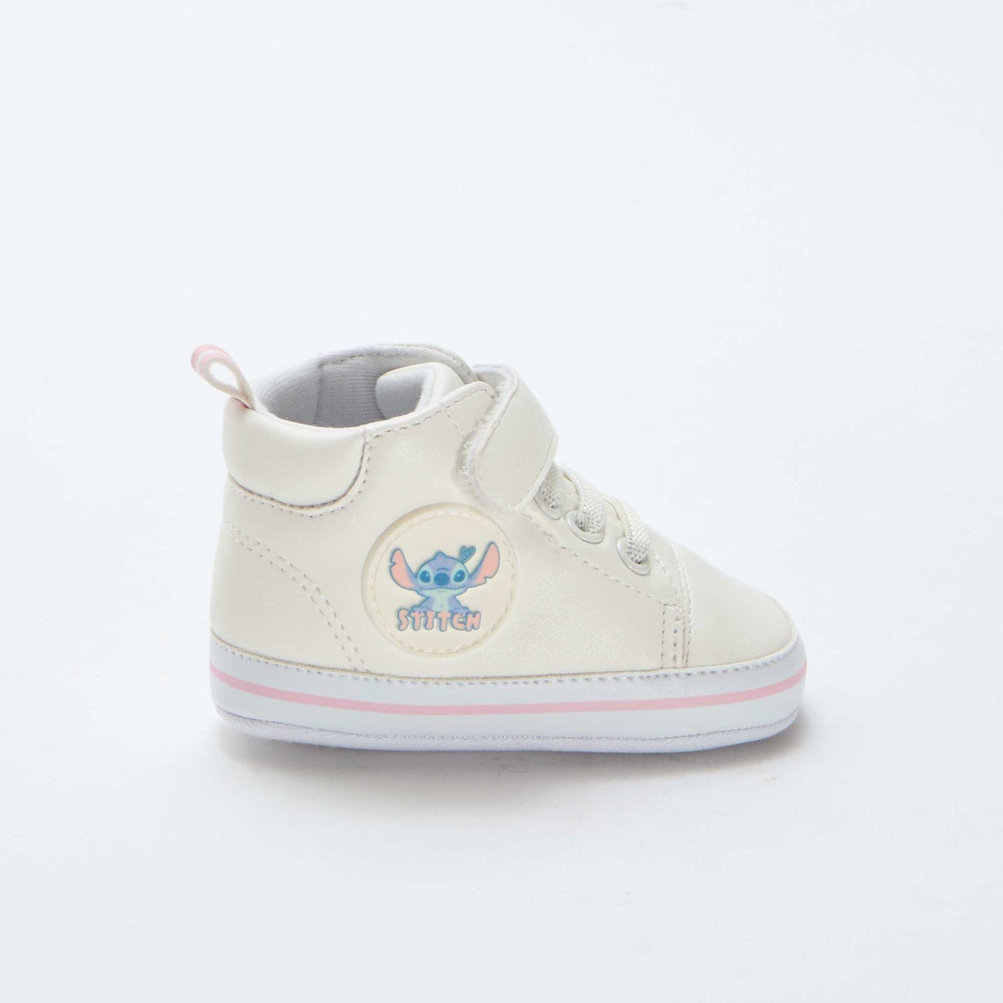 Zapatillas deportivas altas de imitación de cuero 'Stitch' AZUL