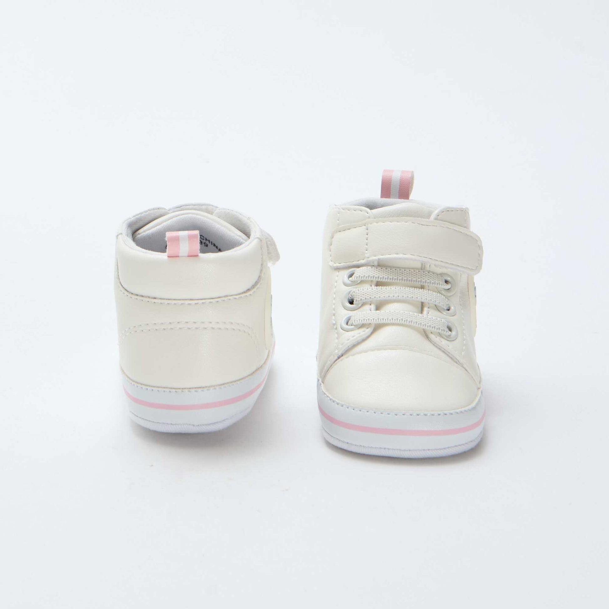 Zapatillas deportivas altas de imitación de cuero 'Stitch' AZUL