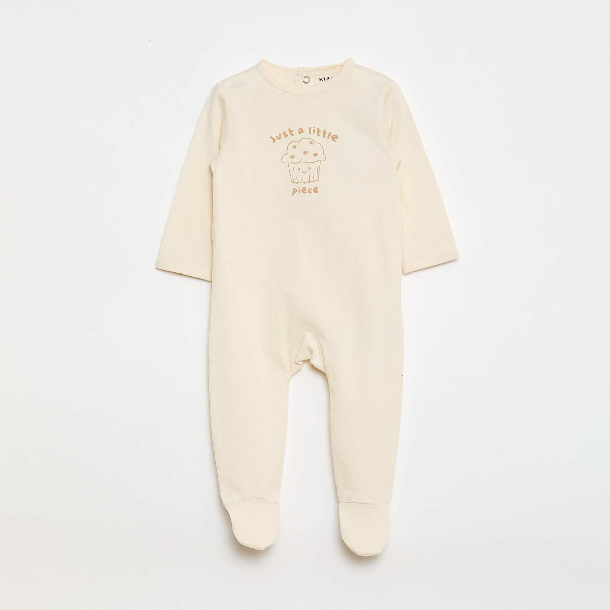 Pijama pelele de manga larga BEIGE