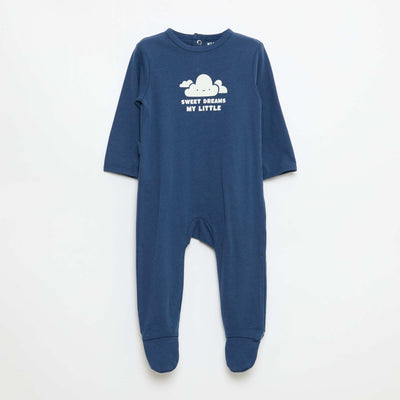 Pijama pelele de manga larga AZUL